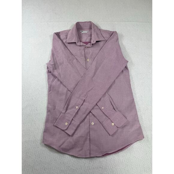 Purple Button Up Long Sleeve Zara Slim Fit Size Small - Picture 9 of 11